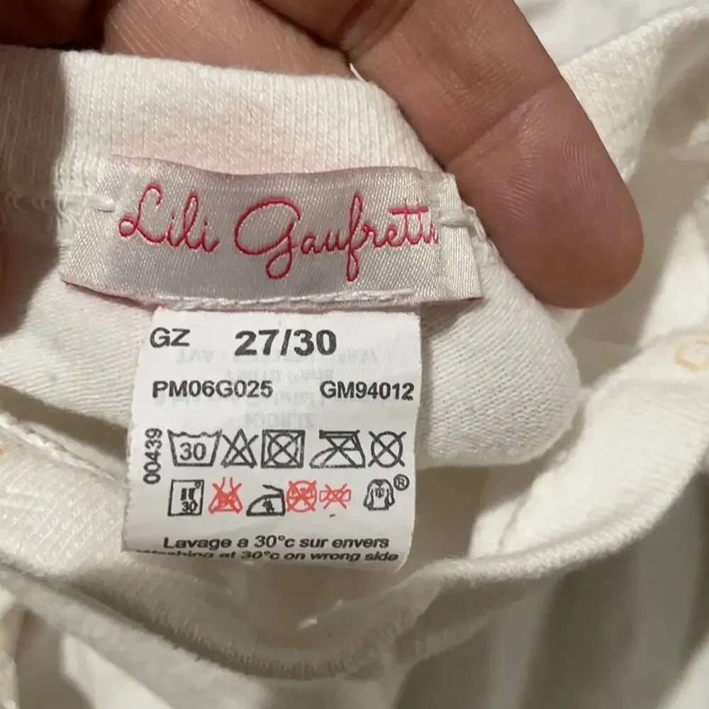 Lili Gaufrette  size 3 tights black and white with back of ankle bows euc